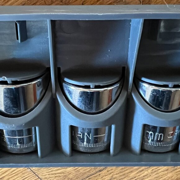 Craftsman USA 34574 Metric 5 pc 1/2" Drive 12 pt Socket Set Laser Etched Rare - Picture 3 of 7